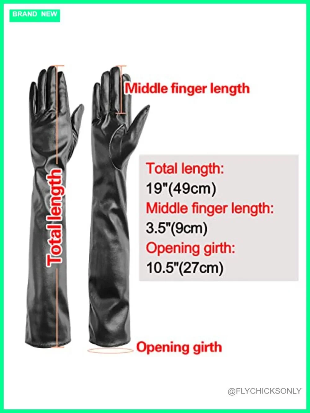 Women's Faux Leather Elbow Length Opera Gloves Touchscreen